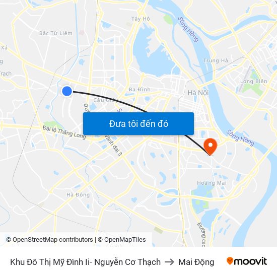 Khu Đô Thị Mỹ Đình Ii- Nguyễn Cơ Thạch to Mai Động map