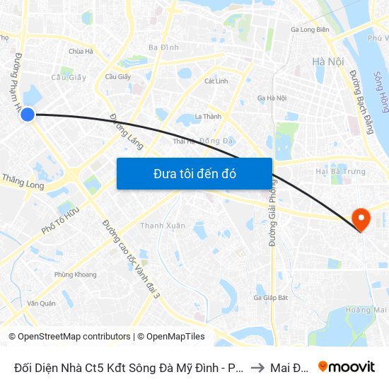 Đối Diện Nhà Ct5 Kđt Sông Đà Mỹ Đình - Phạm Hùng to Mai Động map