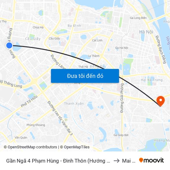 Gần Ngã 4 Phạm Hùng - Đình Thôn (Hướng Đi Khuất Duy Tiến)-Cột Sau to Mai Động map