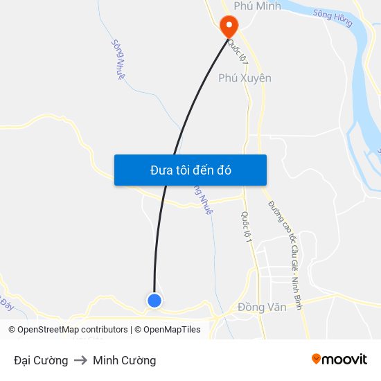 Đại Cường to Minh Cường map