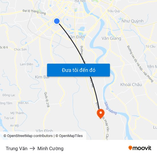 Trung Văn to Minh Cường map