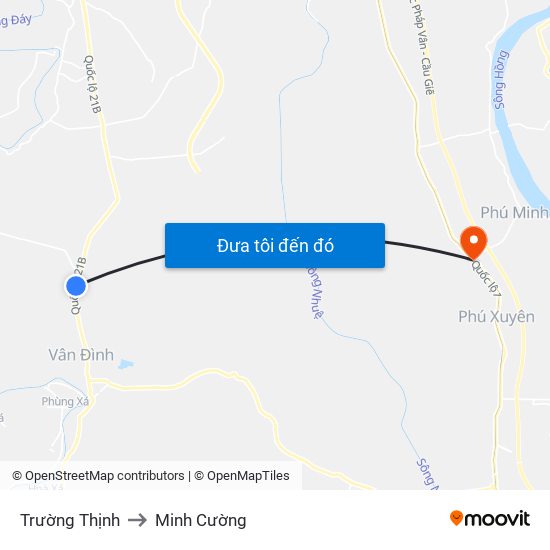 Trường Thịnh to Minh Cường map