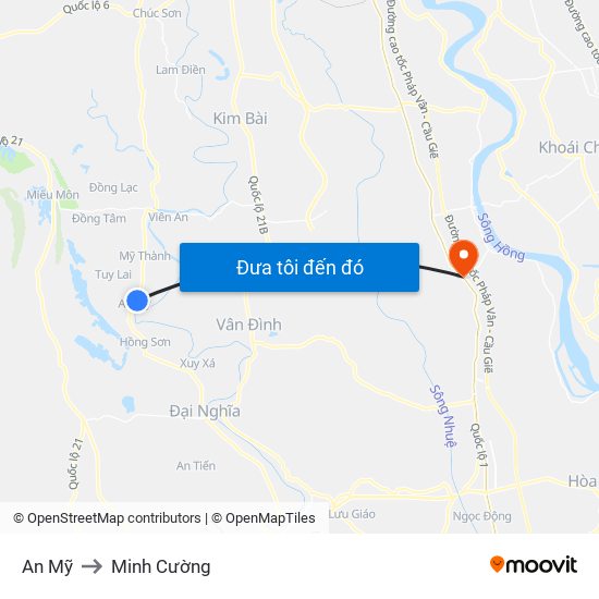 An Mỹ to Minh Cường map