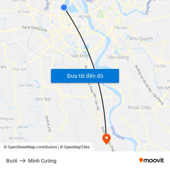 Bưởi to Minh Cường map