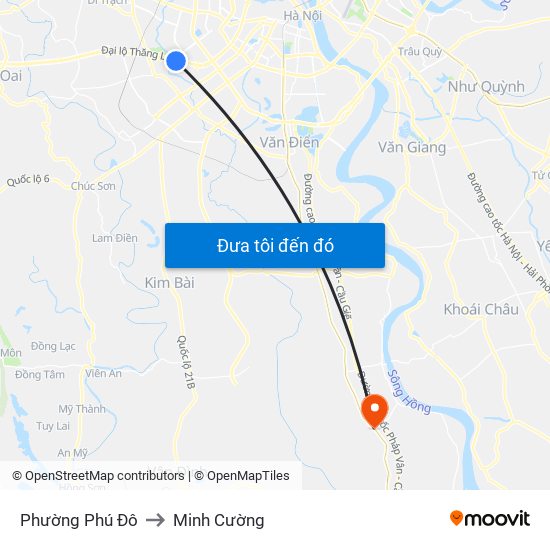 Phường Phú Đô to Minh Cường map