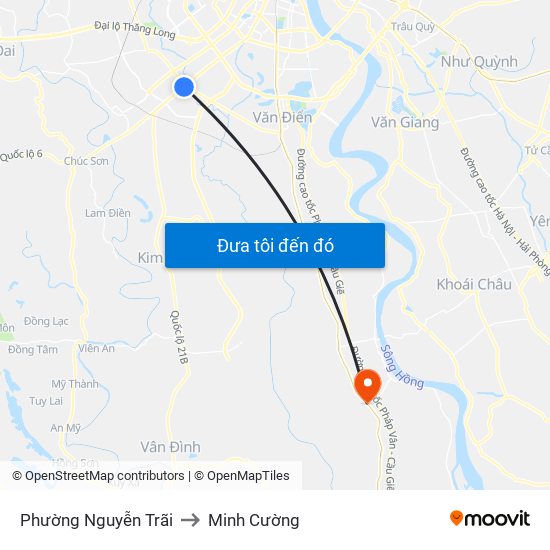 Phường Nguyễn Trãi to Minh Cường map