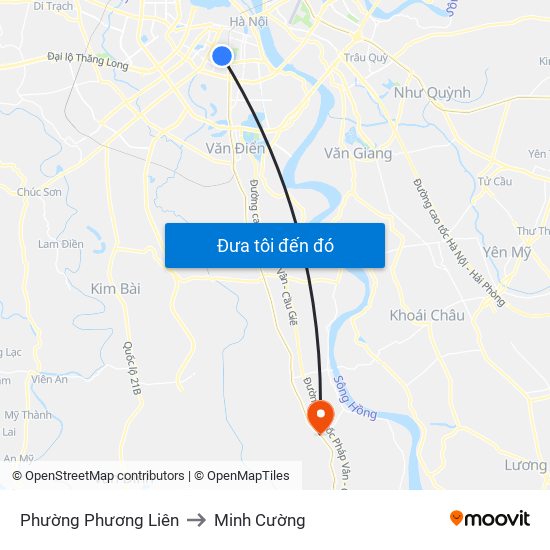 Phường Phương Liên to Minh Cường map