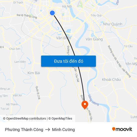 Phường Thành Công to Minh Cường map