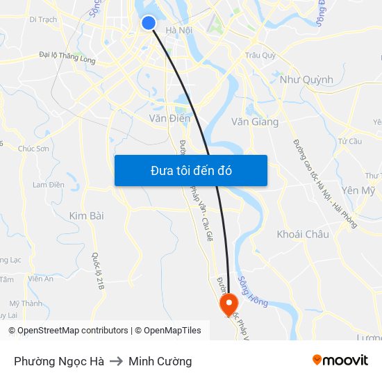 Phường Ngọc Hà to Minh Cường map