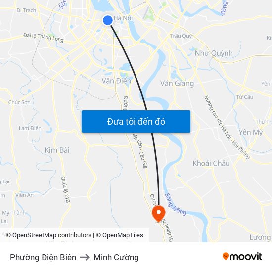 Phường Điện Biên to Minh Cường map
