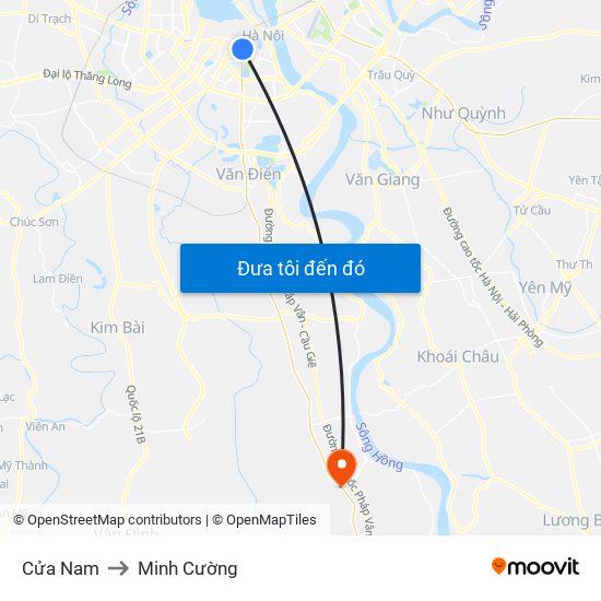 Cửa Nam to Minh Cường map