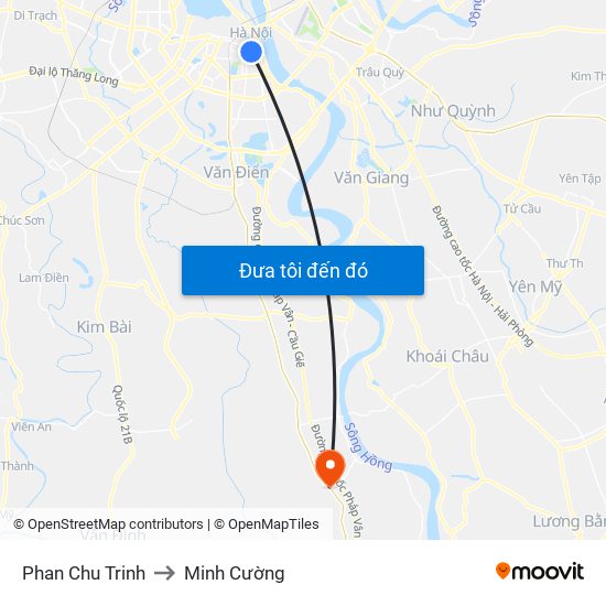 Phan Chu Trinh to Minh Cường map