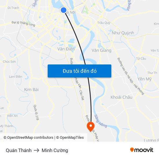 Quán Thánh to Minh Cường map