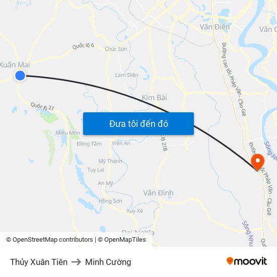 Thủy Xuân Tiên to Minh Cường map