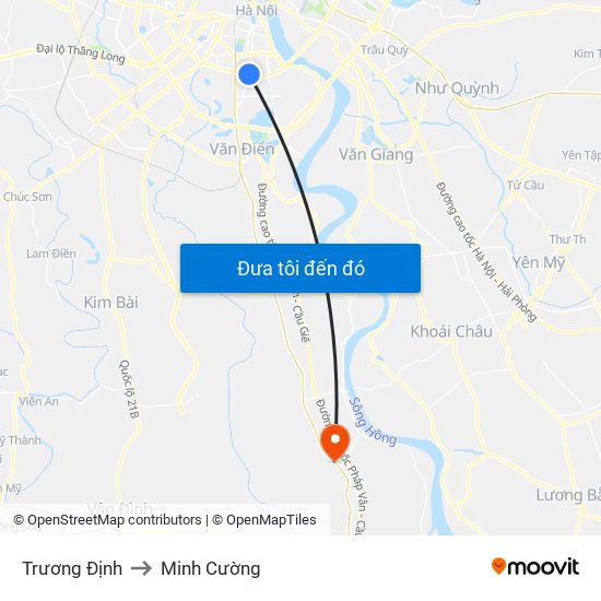 Trương Định to Minh Cường map