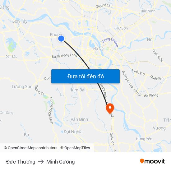 Đức Thượng to Minh Cường map