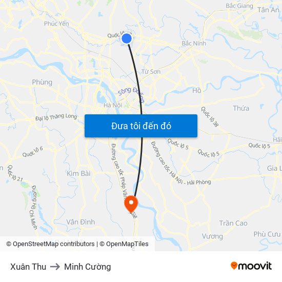 Xuân Thu to Minh Cường map