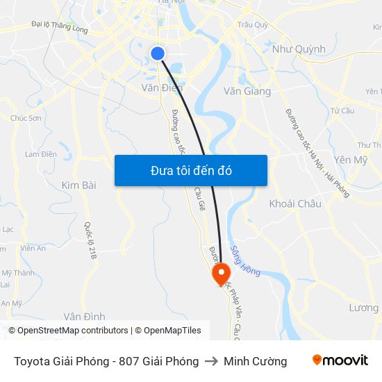 Toyota Giải Phóng - 807 Giải Phóng to Minh Cường map