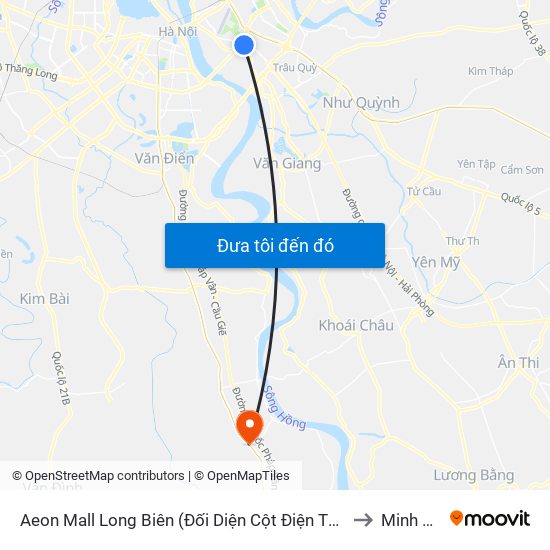 Aeon Mall Long Biên (Đối Diện Cột Điện T4a/2a-B Đường Cổ Linh) to Minh Cường map