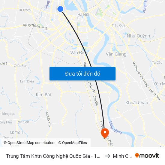 Trung Tâm Khtn Công Nghệ Quốc Gia - 18 Hoàng Quốc Việt to Minh Cường map