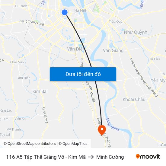 116 A5 Tập Thể Giảng Võ - Kim Mã to Minh Cường map