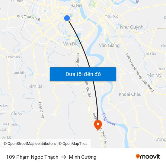 109 Phạm Ngọc Thạch to Minh Cường map