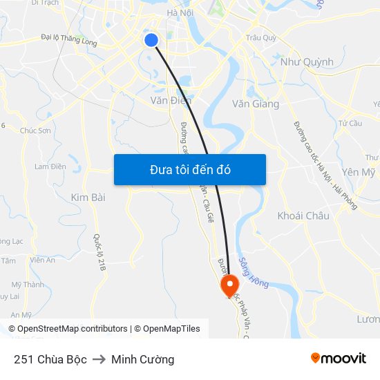 251 Chùa Bộc to Minh Cường map