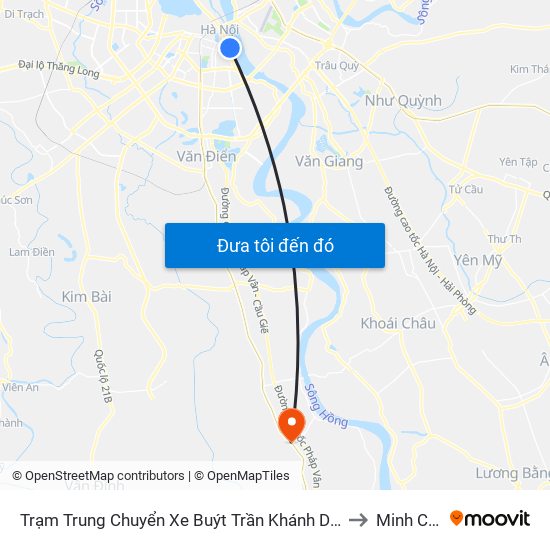 Trạm Trung Chuyển Xe Buýt Trần Khánh Dư (Khu Đón Khách) to Minh Cường map