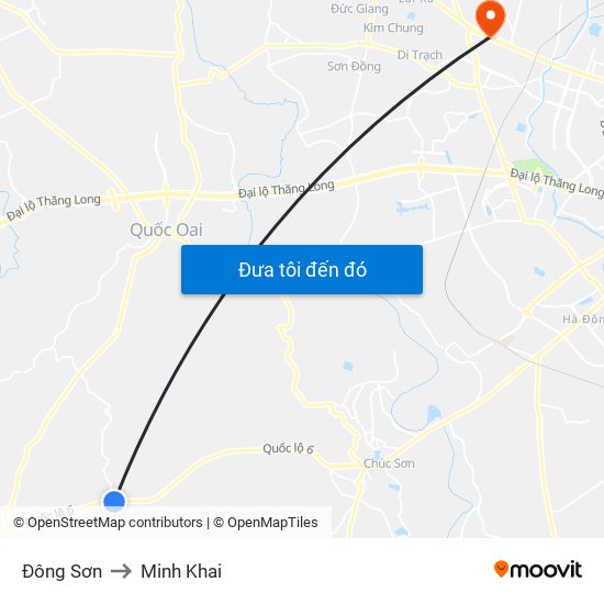 Đông Sơn to Minh Khai map