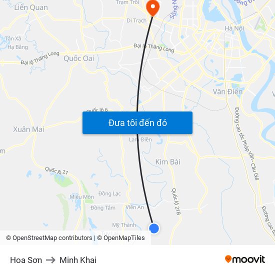 Hoa Sơn to Minh Khai map