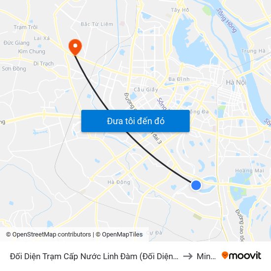 Đối Diện Trạm Cấp Nước Linh Đàm (Đối Diện Chung Cư Hh1c) - Nguyễn Hữu Thọ to Minh Khai map