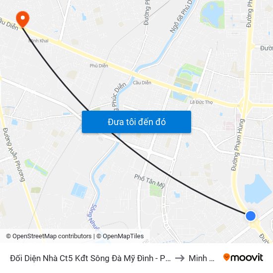 Đối Diện Nhà Ct5 Kđt Sông Đà Mỹ Đình - Phạm Hùng to Minh Khai map