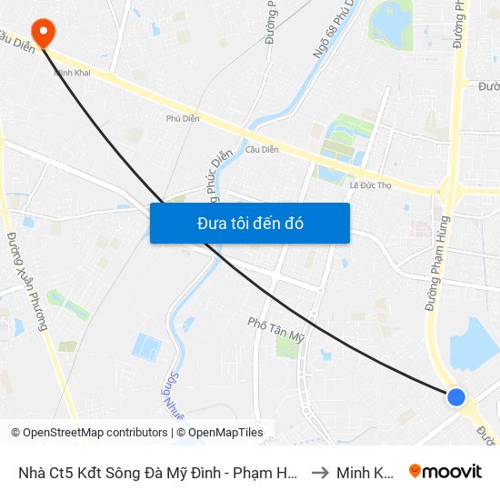 Nhà Ct5 Kđt Sông Đà Mỹ Đình - Phạm Hùng to Minh Khai map