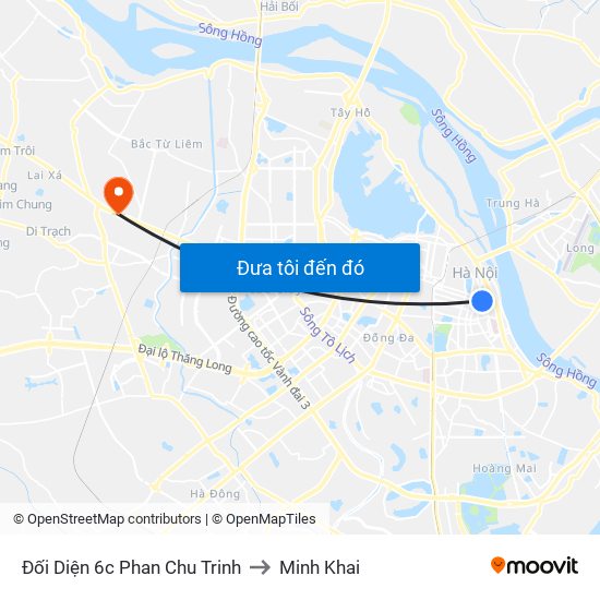 Đối Diện 6c Phan Chu Trinh to Minh Khai map