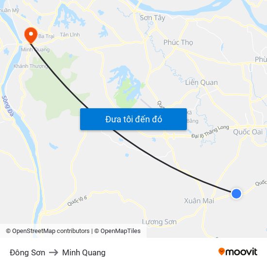 Đông Sơn to Minh Quang map