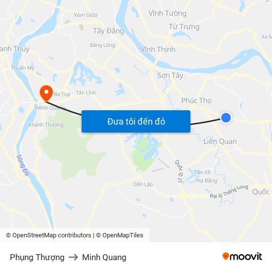 Phụng Thượng to Minh Quang map