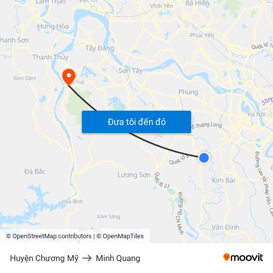 Huyện Chương Mỹ to Minh Quang map