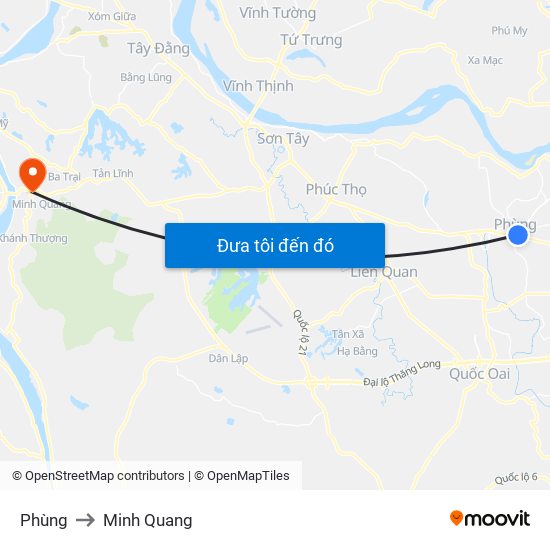 Phùng to Minh Quang map