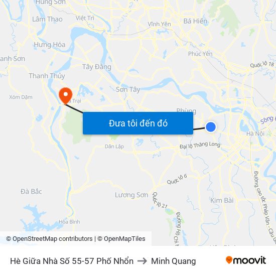 Hè Giữa Nhà Số 55-57 Phố Nhổn to Minh Quang map