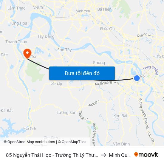85 Nguyễn Thái Học - Trường Th Lý Thường Kiệt to Minh Quang map
