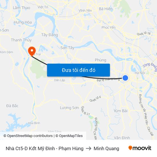 Nhà Ct5-D Kđt Mỹ Đình - Phạm Hùng to Minh Quang map