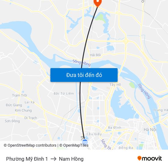 Phường Mỹ Đình 1 to Nam Hồng map