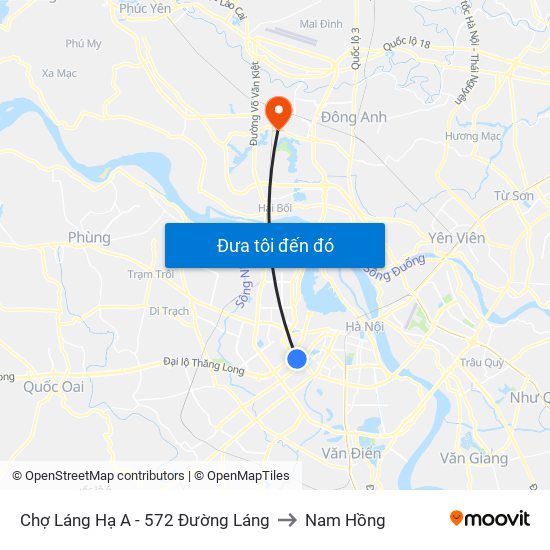 Chợ Láng Hạ A - 572 Đường Láng to Nam Hồng map