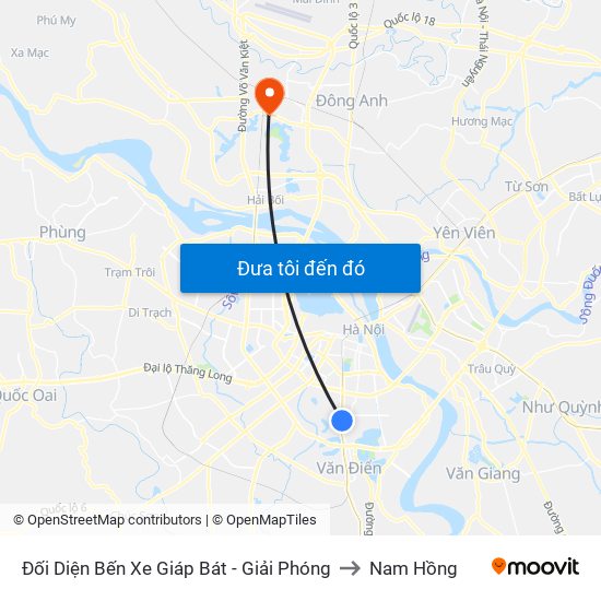 Đối Diện Bến Xe Giáp Bát - Giải Phóng to Nam Hồng map