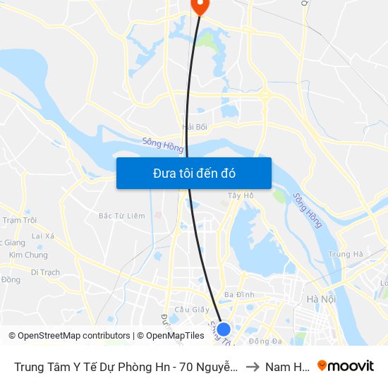 Trung Tâm Y Tế Dự Phòng Hn - 70 Nguyễn Chí Thanh to Nam Hồng map