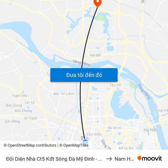 Đối Diện Nhà Ct5 Kđt Sông Đà Mỹ Đình - Phạm Hùng to Nam Hồng map
