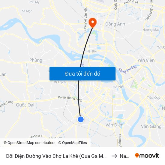 Đối Diện Đường Vào Chợ La Khê (Qua Ga Metro La Khê) - 405 Quang Trung (Hà Đông) to Nam Hồng map