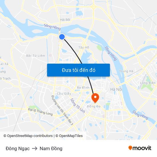 Đông Ngạc to Nam Đồng map