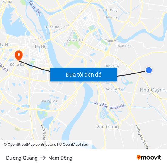 Dương Quang to Nam Đồng map