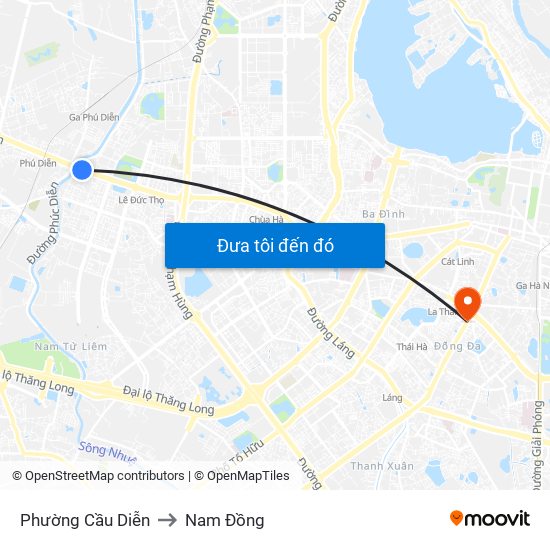 Phường Cầu Diễn to Nam Đồng map